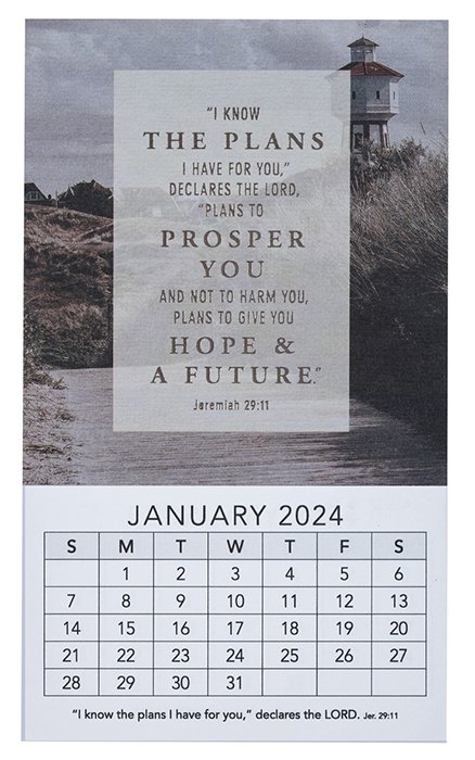 2024 Magnetic Mini Calendar: I Know the Plans - Christian Art Gifts